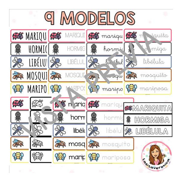 Vocabulario Insectos. Primavera.