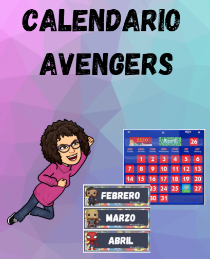 Calendario de pizarra y calendario de bolsillos Avengers