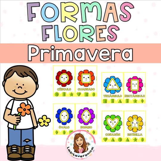 Plastilina formas geométricas Flores primavera.