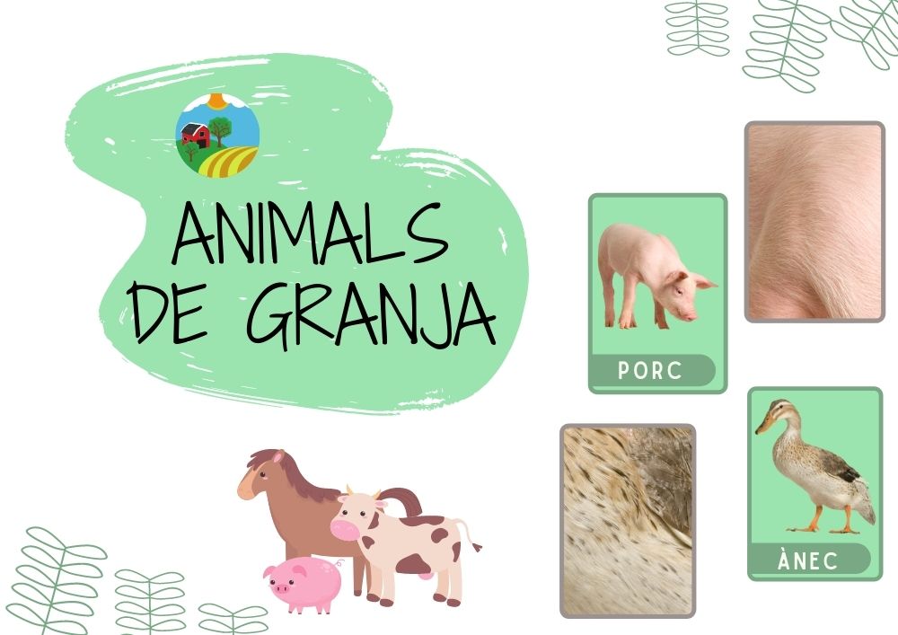 Tarjetas - Animales granja CAT/CAST