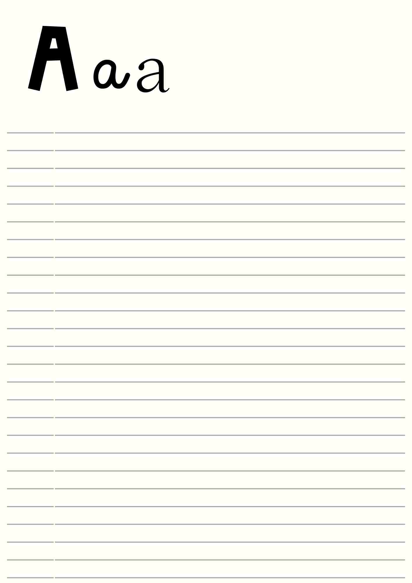 PLANTILLA CUADERNO LETRAS