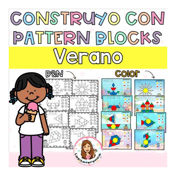 Pattern Blocks de Verano / Summer Pattern Blocks Math