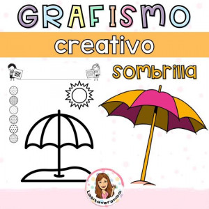 Grafismo Creativo Sombrilla. Verano