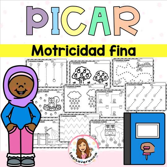 Motricidad: picar. Fichas para mejorar el picado.