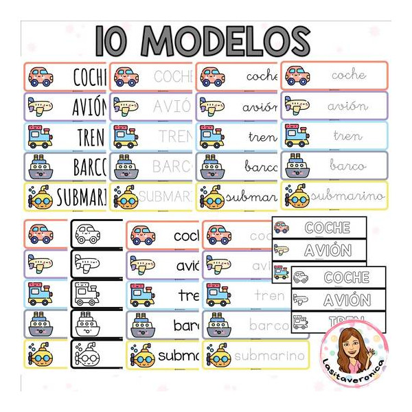 Vocabulario Medios de Transporte. Lectoescritura.