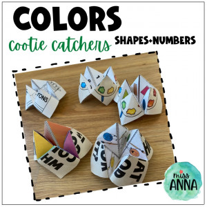 5 COLORS, SHAPES AND NUMBERS cootie catchers