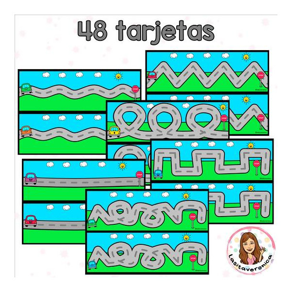 Carreteras de trazos. Motricidad fina.