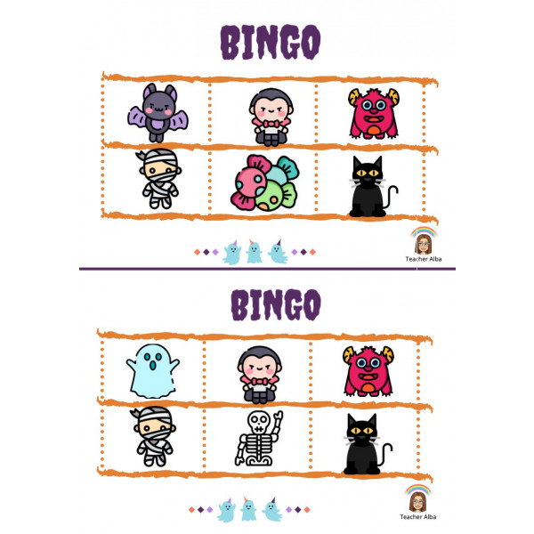 Halloween flashcards and bingo