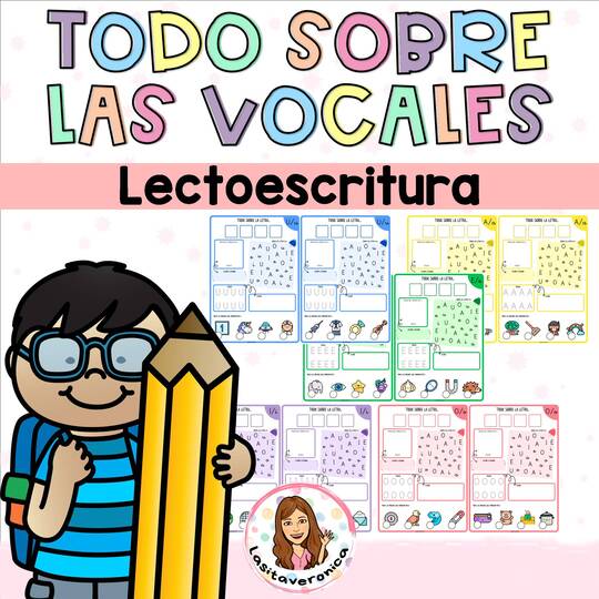 Todo sobre las vocales. Español. / Vowels. Literacy centers. Phonics. Spanish.