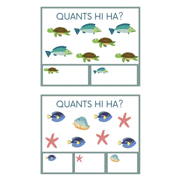 Animales del mar: lectoescritura y números