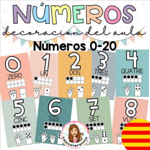 Números. Decoración el aula. Catalán / Els números. Decoració l'aula. Català
