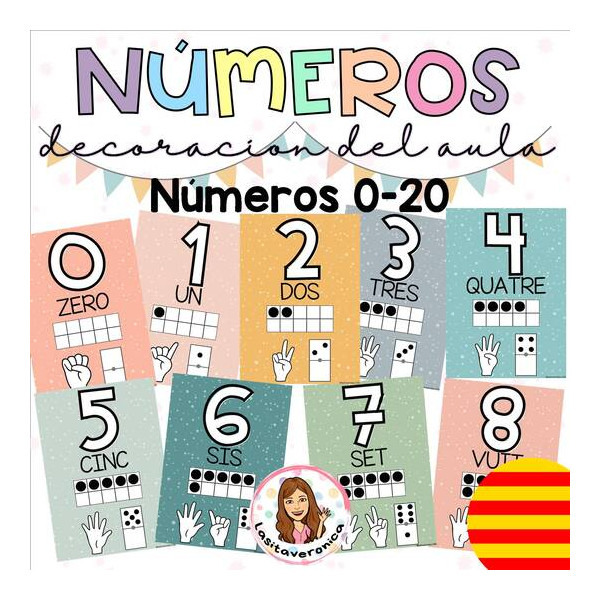 Números. Decoración el aula. Catalán / Els números. Decoració l'aula. Català