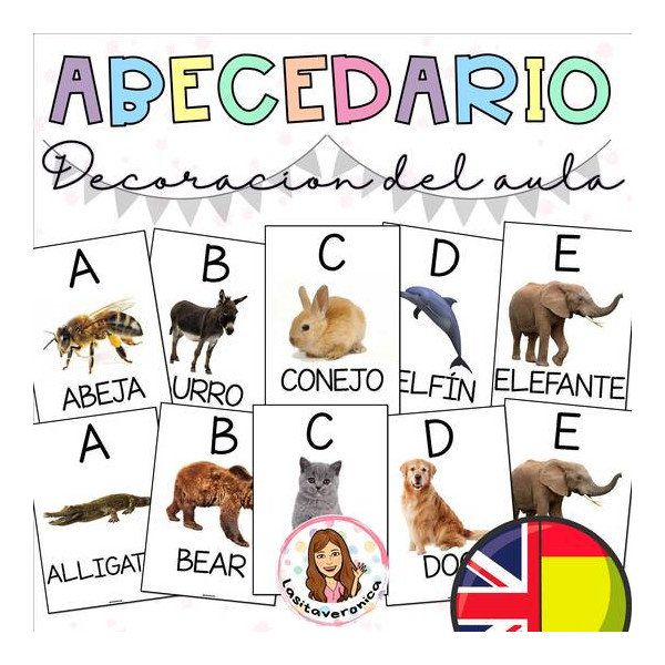 Abecedario de animales / Animal alphabet. Español e Inglés. Spanish. English