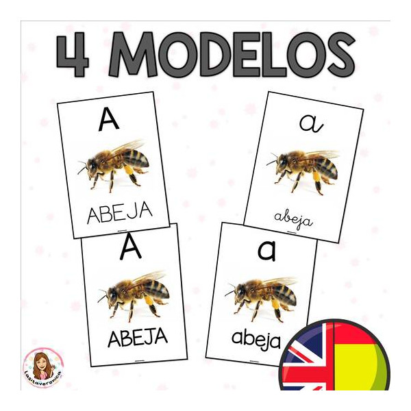 Abecedario de animales / Animal alphabet. Español e Inglés. Spanish. English
