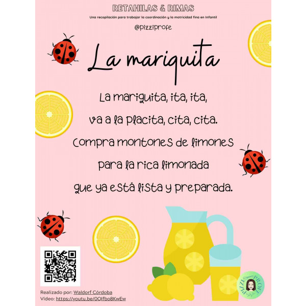 Retahílas y juegos de dedos para la motricidad fina en Infantil by @pizziprofe