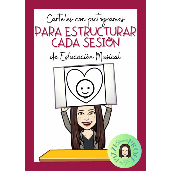 Carteles para Música en castellano e inglés con pictogramas by @pizziprofe