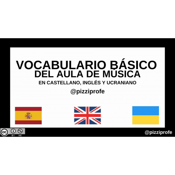 Vocabulario básico del aula de música en cas/ing/ucr by @pizziprofe
