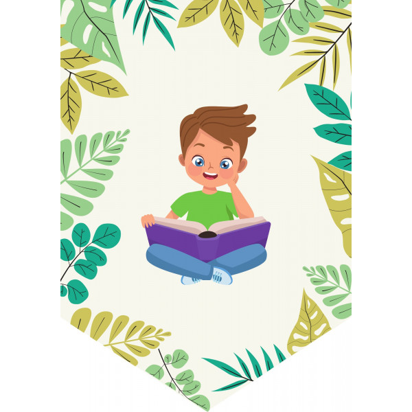 Banderín biblioteca (decoració aula)