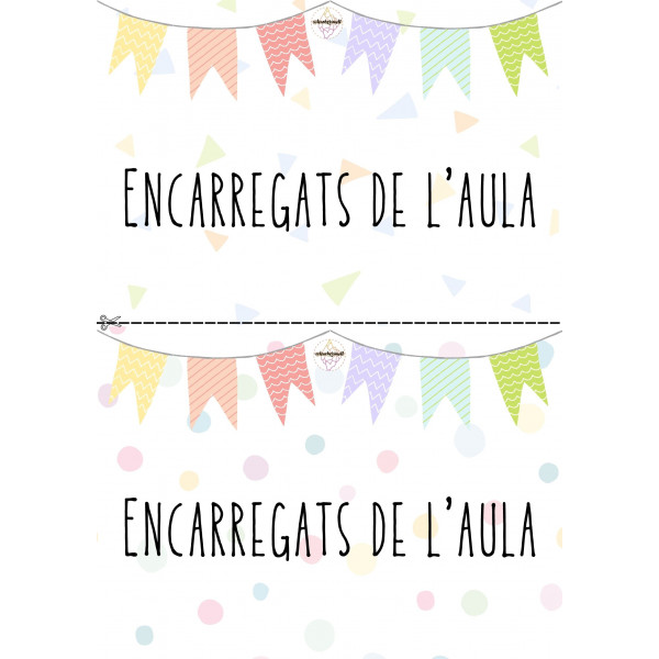 Cartel encargados de clase