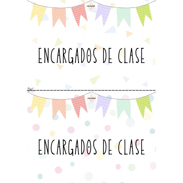 Cartel encargados de clase