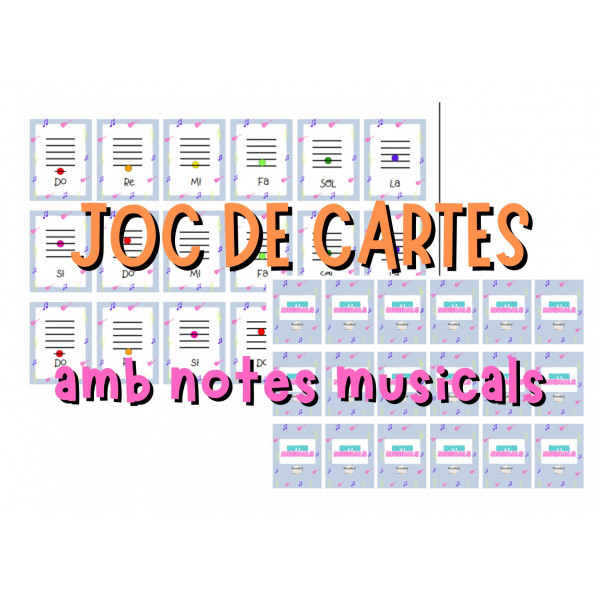 JOC DE CARTES Notes musicals @musicalitza