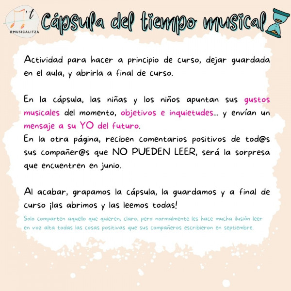 CÁPSULA DEL TIEMPO MUSICAL @Musicalitza