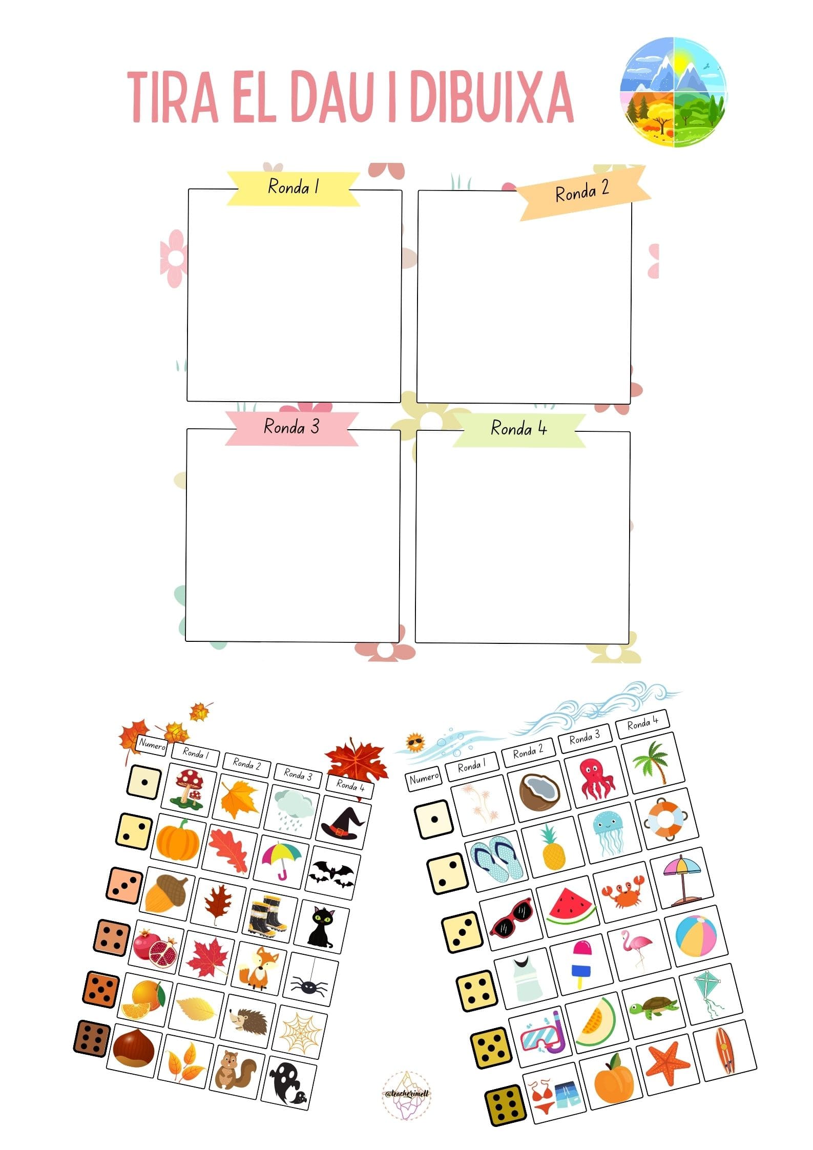 Tira el dau i dibuixa