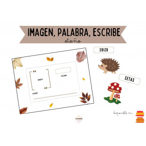 LECTOESC: Imagen, palabra, escribe (otoño) - Imatge, paraula, escriu (tardor)