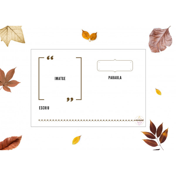 LECTOESC: Imagen, palabra, escribe (otoño) - Imatge, paraula, escriu (tardor)