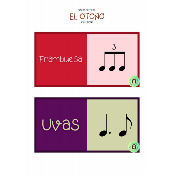 Sílabas rítmicas "El Otoño" by @pizziprofe