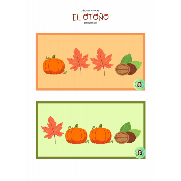 Sílabas rítmicas "El Otoño" by @pizziprofe