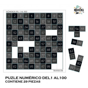 PUZLE NUMÉRICO DEL 1 AL 100