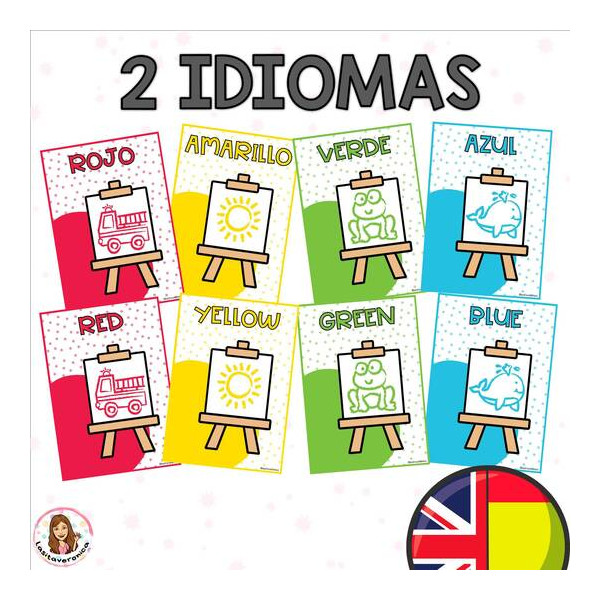 Carteles Colores. Decoración del aula.