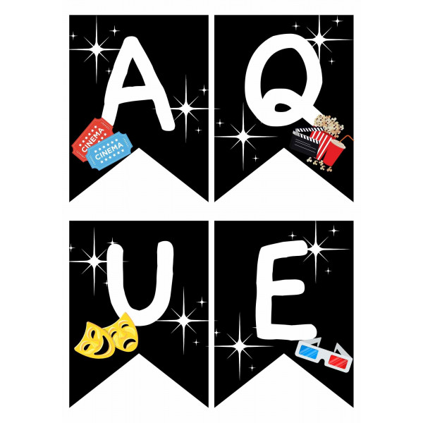 Banderola "Aquest any serà de pel·lícula" (decoració aula)