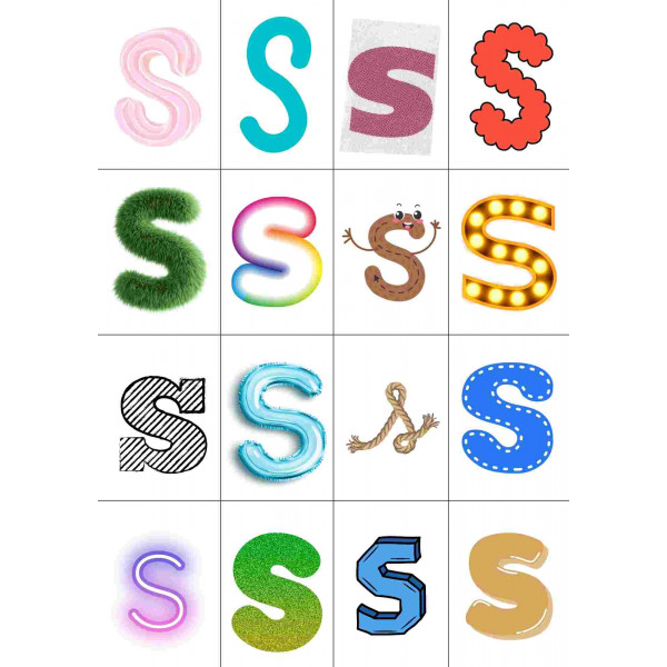 Abecedari amb diferentents formats