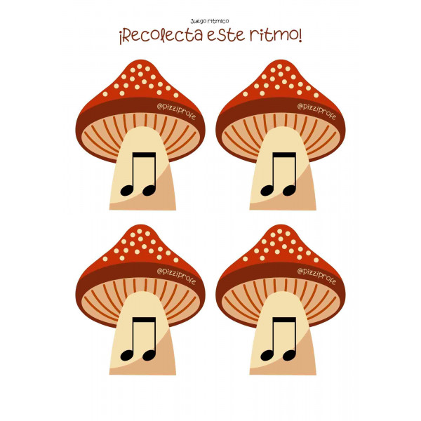 ¡Recolecta este ritmo! Juego rítmico con setas