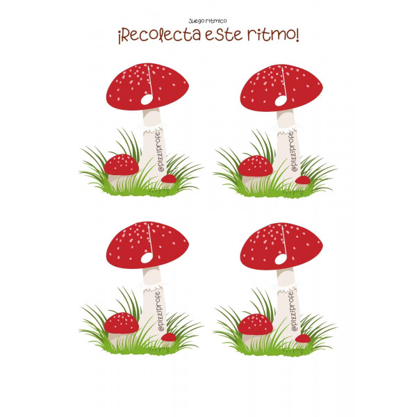 ¡Recolecta este ritmo! Juego rítmico con setas