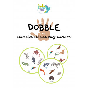 Dobble animales de la selva y marinos
