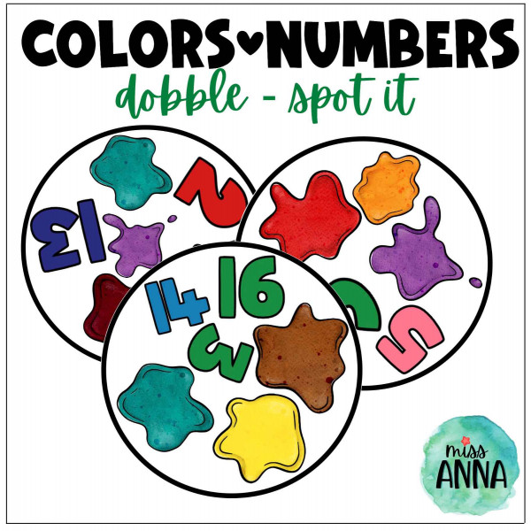 Colors and Numbers DOBBLE GAME