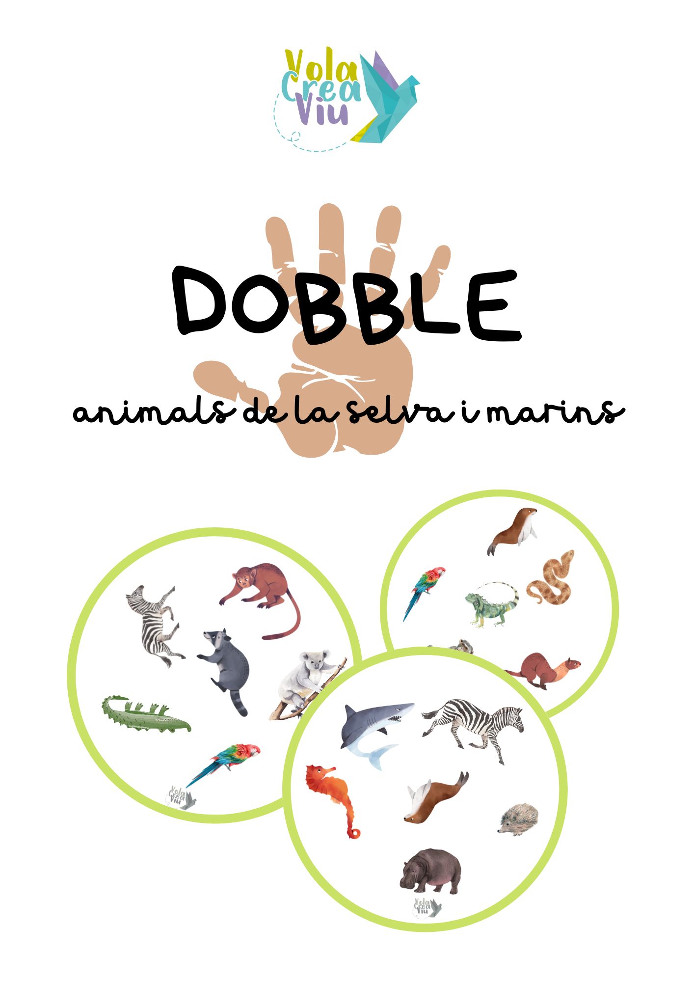 Dobble animals de la selva i animals marins