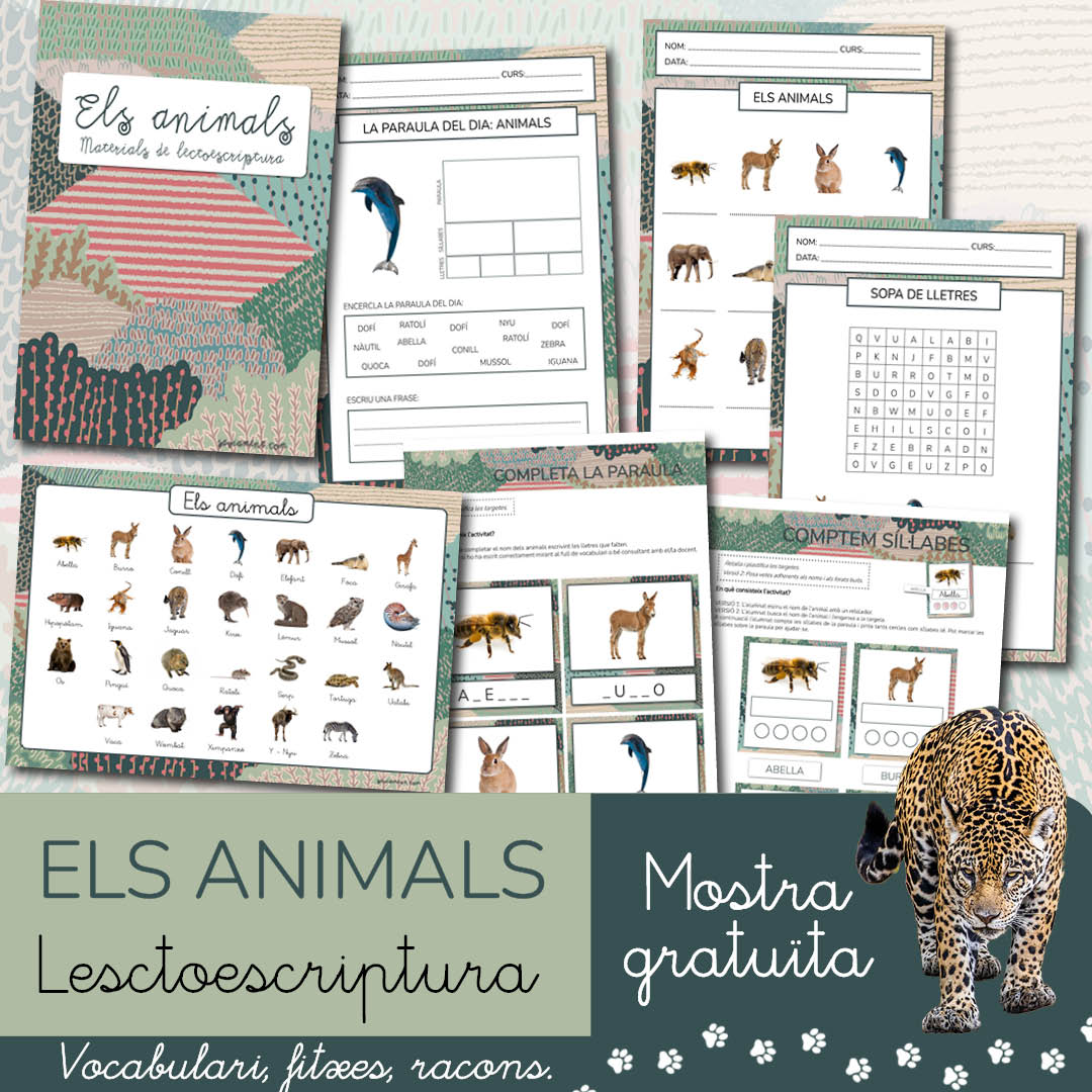 MOSTRA GRATUÏTA - Lectoescriptura: ELS ANIMALS