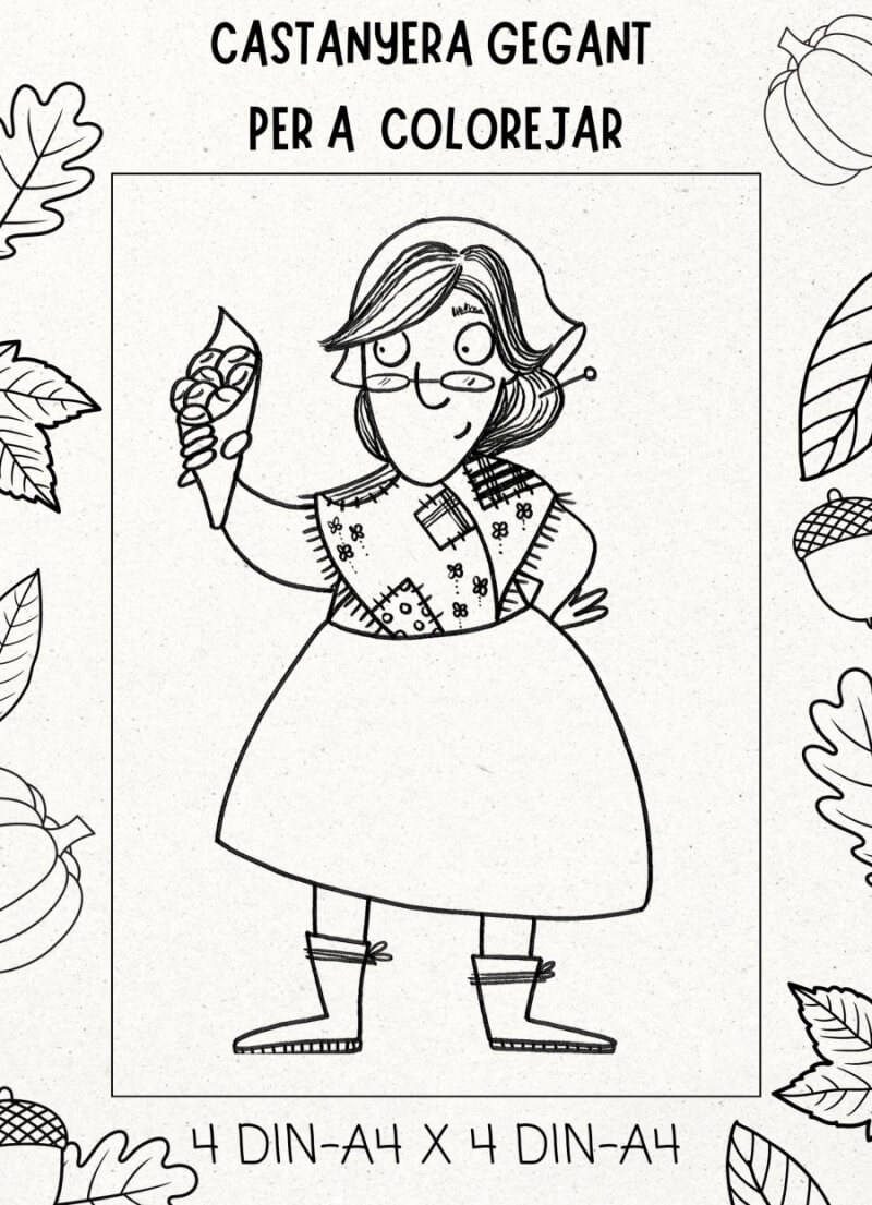 CASTANYERA GEGANT PER A COLOREJAR
