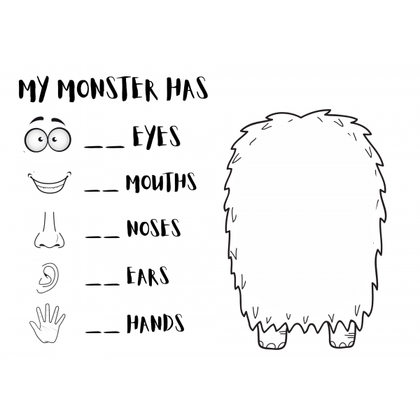 THE MONSTER - BODY PARTS VOCABULARY