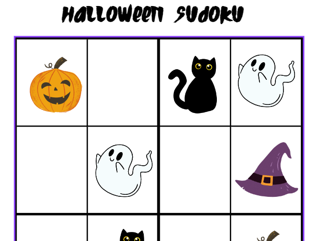 HALLOWEEN SUDOKU INFANTIL