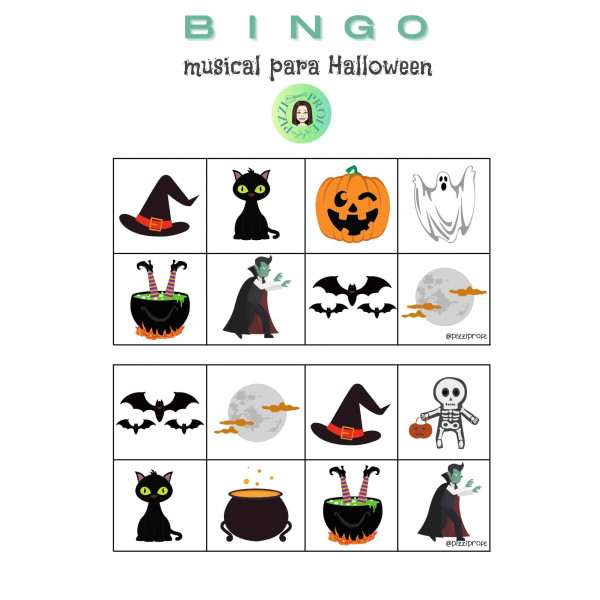 Bingo musical para Halloween by @pizziprofe