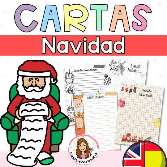 Cartas Reyes Magos y Papá Noel. Español. Spanish. English