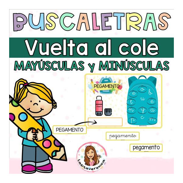 Buscaletras "VUELTA AL COLE" / Letter finders "BACK TO SCHOOL" Vocabulary. Spanish. Sopa de letras.