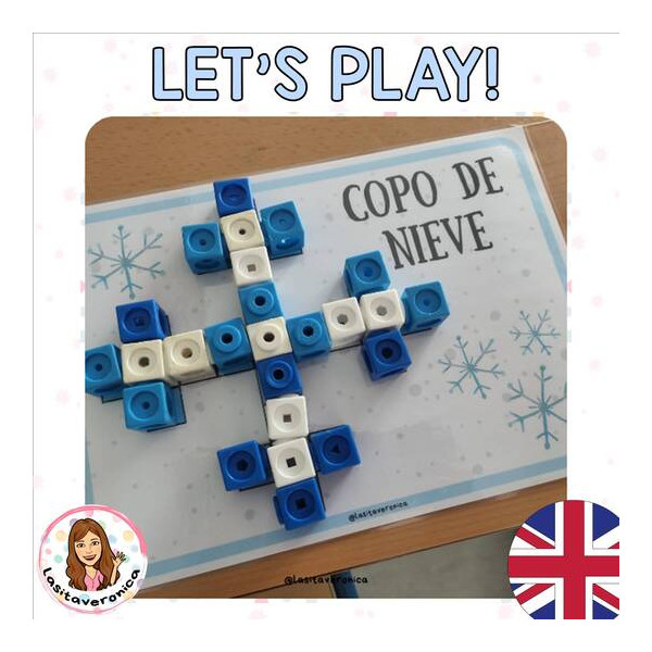 Construimos con policubos en INVIERNO/ Winter Mathlink Cubes Designs. English