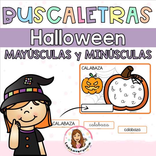Buscaletras "HALLOWEEN" / Letter finders "HALLOWEEN" Vocabulary. Spanish. Sopa de letras Halloween. Alphabet soup. Spanish