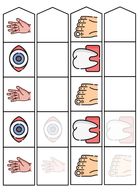 Series lógicas con elementos del cuerpo humano